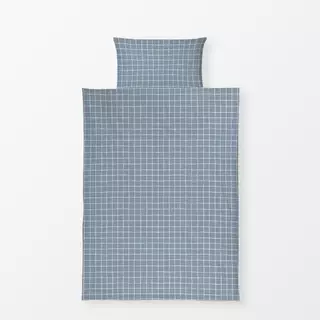 Bettwäsche Karo blau