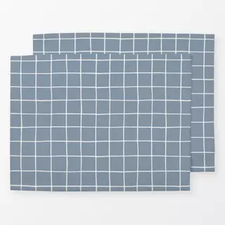 Tischset Karo blau