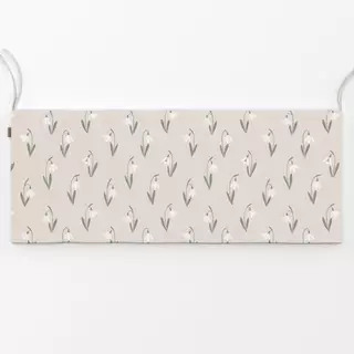 Bankauflage Schneeglöckchen beige