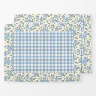Tischset Cottage Mix Nebelblau