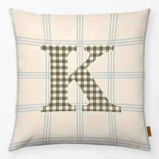 Kissen K Buchstabenkissen K Winter Cottage