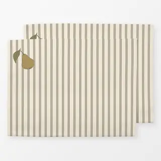 Tischset Birne mit Cottage Streifen