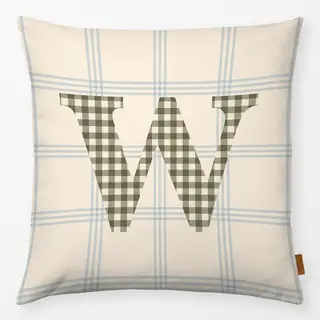 Kissen W Buchstabenkissen W Winter Cottage