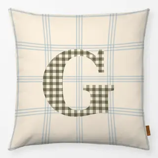 Kissen G Buchstabenkissen G Winter Cottage