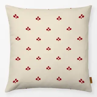 Kissen Pattern Creme x Rot