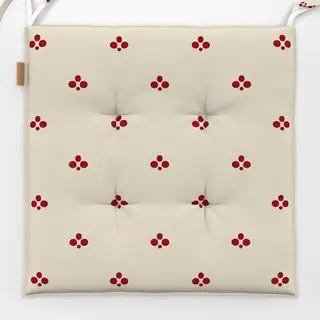 Sitzkissen Pattern Creme x Rot