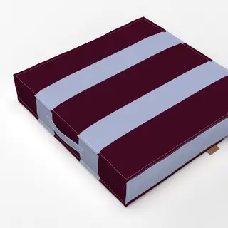 Bodenkissen Streifen Bordeaux x Lavendel