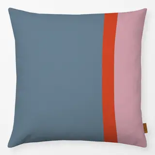 Kissen Azurblau x Rosa x Orange