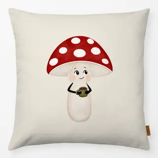 Kissen Pilz mit Tee creme