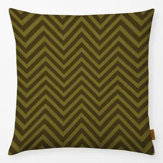 Kissen ZigZag Geometric Dunkelgrün x Hellgrün