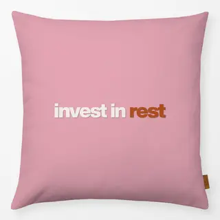 Kissen Invest in Rest Rosa x Orange
