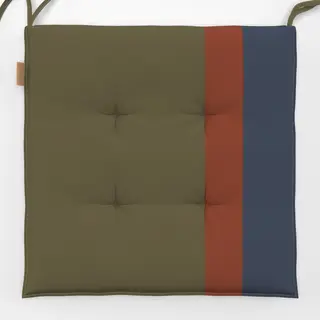 Sitzkissen Grün x Braun x Rauchblau