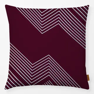 Kissen Geometric Lines Beere x Hellblau