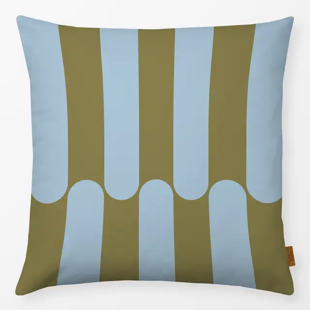 Kissen Streifen Blau Grün abgerundet von CINDYCREATES Der Onlineshop für Heimtextilien aus Europa