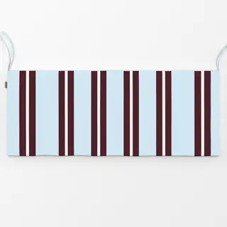 Bankauflage Streifen Vintage Retro Blau Burgundy Bordeaux