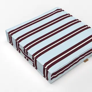 Bodenkissen Streifen Vintage Retro Blau Burgundy Bordeaux