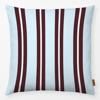 Kissen Streifen Vintage Retro Blau Burgundy Bordeaux