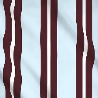 Meterware Streifen Vintage Retro Blau Burgundy Bordeaux