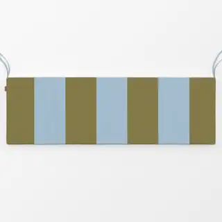 Bankauflage Streifen Grün Khaki Blau