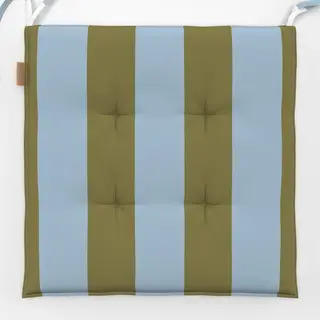 Sitzkissen Streifen Grün Khaki Blau