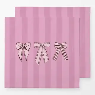 Servietten Rosa Weiß