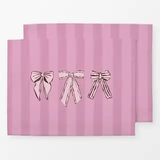 Tischset Rosa Weiß