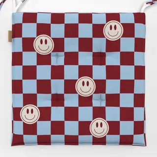 Sitzkissen Rot Blau