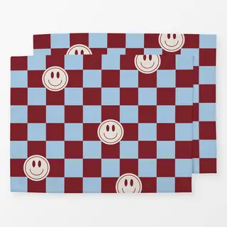 Tischset Rot Blau