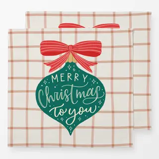 Servietten Ornament Merry Christmas