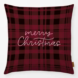 Kissen Weihnachtskaro Merry Christmas
