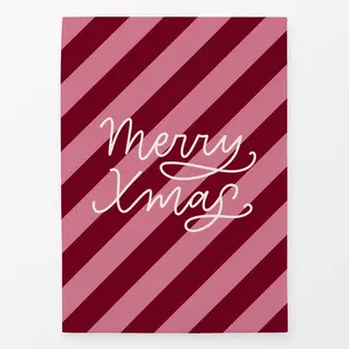 Geschirrtücher Merry Xmas auf Querstreifen