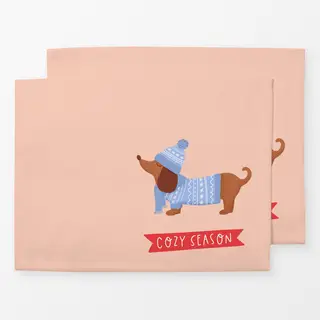 Tischset Dackel Cozy Season