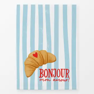Geschirrtücher Croissant Bonjour mon amour