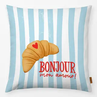 Kissen Croissant Bonjour mon amour
