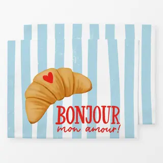 Tischset Croissant Bonjour mon amour