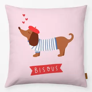 Kissen Dackel Bisous