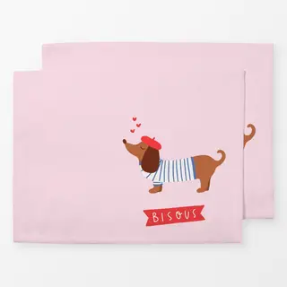Tischset Dackel Bisous