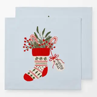 Servietten Weihnachtssocke