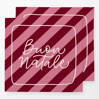 Servietten Buon Natale auf Querstreifen