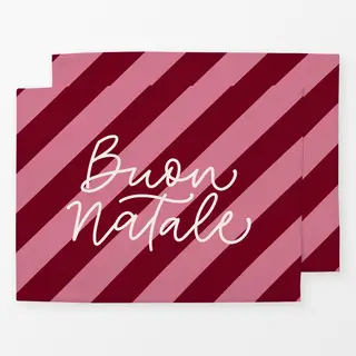 Tischset Buon Natale auf Querstreifen