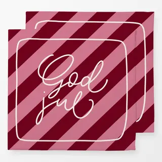 Servietten God jul auf Querstreifen