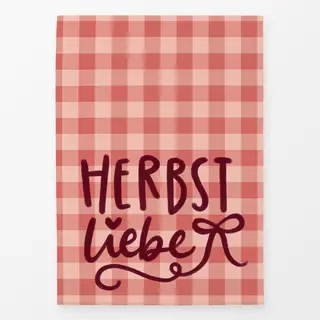 Geschirrtücher Herbstliebe auf Vichy-Karo