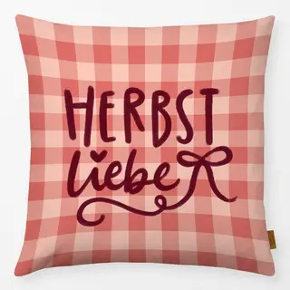 Kissen Herbstliebe auf Vichy-Karo