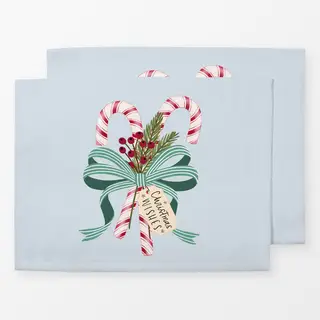 Tischset Zuckerstangen mit Schleife