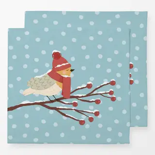 Servietten Wintervogel