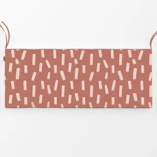 Bankauflage Beige Striche auf Braun