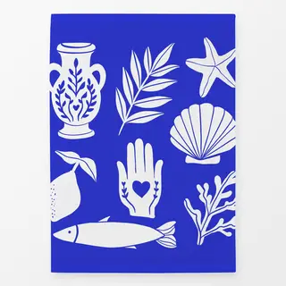 Geschirrtücher Blue White