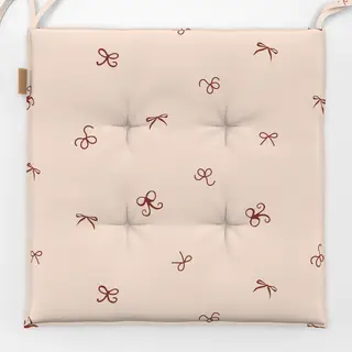 Sitzkissen beige bordeaux