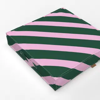 Bodenkissen grün rosa