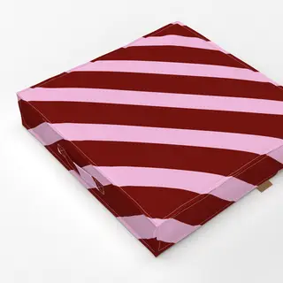 Bodenkissen bordeaux rosa